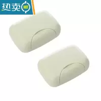 敬平肥皂盒创意带锁扣宿舍可爱学生皂盒旅行便携密封防水香皂盒带盖 北欧绿2个装