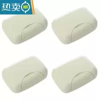 敬平旅行便携大号放香皂器旅游用品防水香皂盒带锁扣户外 北欧绿4只