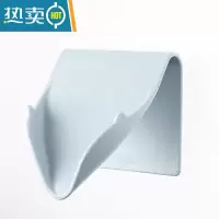 敬平免打孔沥水肥皂盒北欧创意壁挂式香皂盒家用卫生间浴室置物架 [2个装]创意立式皂托[北欧蓝]