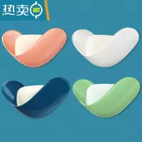 敬平创意沥水皂盒免打孔壁挂式肥皂盒家用卫生间香皂架置物架香皂盒 4个装 [白色+蓝色+粉色+绿色]
