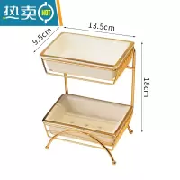 敬平简约轻奢肥皂盒沥水置物架洗衣香皂盒托不积水免打孔浴室创意家用 双层肥皂盒 白色 送挂钩
