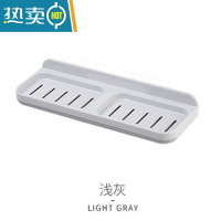 敬平香皂盒肥皂置物架家用壁挂式免打孔浴室创意沥水收纳架不积水 灰色1个装
