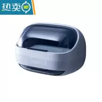 敬平肥皂盒香皂置物架壁挂式沥水免打孔家用带盖放器新款卫生间浴室 磨石灰[翻盖设计/抽取接水盘]