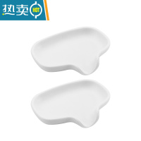 敬平导流式肥皂盒置物架创意可爱家用卫生间免打孔沥水洗衣香皂盒子 白色 2个