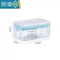 敬平肥皂起泡盒家用多功能免搓洗起泡器洗衣香皂盒滚轮旋转沥水收纳盒 升级款-蓝色