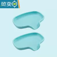 敬平导流式肥皂盒置物架创意可爱家用卫生间免打孔沥水洗衣香皂盒子 蓝色 2个