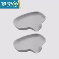 敬平导流式肥皂盒置物架创意可爱家用卫生间免打孔沥水洗衣香皂盒子 灰色 2个