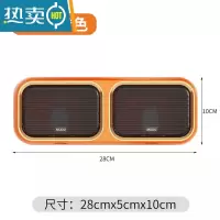 敬平肥皂盒壁挂式沥水卫生间网红款免打孔家用带盖双层放香皂盒置物架 双格(橙色)
