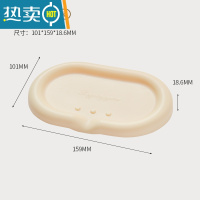 敬平硅胶肥皂盒新款家用沥水香皂盒子卫生间洗衣皂置物架网红款高颜值 奶白色[倾斜沥水·适用99%肥皂]