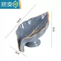 敬平轻奢风香皂盒家用沥水肥皂盒卫生间创意个性新款高颜值置物架 浅灰色
