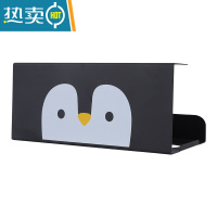 敬平厨房纸巾架免打孔铁艺用纸架 家用餐巾纸挂架橱柜门抽纸盒壁挂式 企鹅款一个装纸巾盒