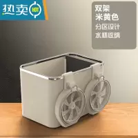 敬平车载纸巾盒汽车扶手箱水杯支架收纳箱网红车内纸巾抽车用装饰大全 米色(双杯架)