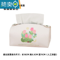 敬平恒素nice黄花车载纸巾盒挂式椅背车用扶手箱高级感创意收纳抽纸盒 郁金香景色[车载纸巾盒]