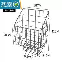 敬平卫生间纸巾盒厕所抽纸盒壁挂式卷纸架纸巾架放置洗手间纸筒免打孔 款式2黑色小号配纸巾架(配粘钩)