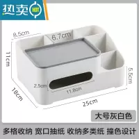 敬平纸巾盒抽纸客厅家用创意可爱纸抽盒多功能桌面遥控器收纳餐巾纸盒 大号灰色(纸巾收纳/杂物收纳)