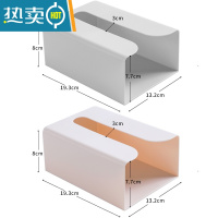 敬平免打孔厨房用纸收纳盒抽纸盒 卫生间壁挂式纸巾架厕所纸巾盒 灰色+杏色