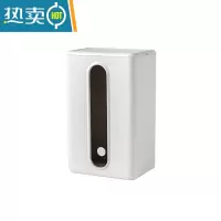 敬平壁挂式抽纸盒家用厨房厕所挂壁纸巾盒客厅免打孔桌下倒挂餐巾收纳 1个装 灰色(送灰色盖子)