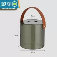 敬平桌面创意卷纸筒圆筒茶几收纳盒抽纸卷纸盒客厅多功能卫生间纸巾盒 升级墨绿色 带盖