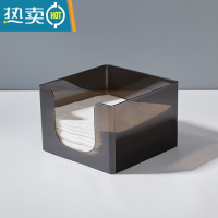 敬平简约方巾纸盒西餐厅咖啡奶茶饭店纸巾盒正方形餐巾纸盒收纳盒 咖啡色2个