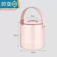 敬平桌面创意卷纸筒圆筒茶几收纳盒抽纸卷纸盒客厅多功能卫生间纸巾盒 升级透粉色 带盖