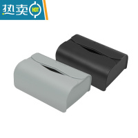 敬平适用特斯拉model3YSX车载纸巾盒创意收纳抽纸盒挂式家车通用配件 魅力黑1个科技灰1个(纸巾2包)