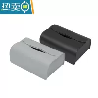 敬平适用特斯拉model3YSX车载纸巾盒创意收纳抽纸盒挂式家车通用配件 魅力黑1个科技灰1个(纸巾2包)