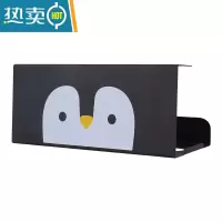 敬平厨房纸巾架免打孔铁艺用纸架 家用餐巾纸挂架橱柜门抽纸盒壁挂式 小企鹅款一个纸巾盒