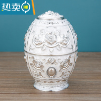 敬平欧式纸巾盒家用客厅茶几抽纸盒创意轻奢KTV纸抽盒餐厅美式ins摆件 银白牙签筒(时尚)