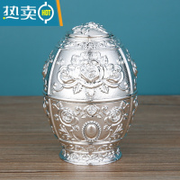 敬平欧式纸巾盒家用客厅茶几抽纸盒创意轻奢KTV纸抽盒餐厅美式ins摆件 银色银牙签筒(时尚)