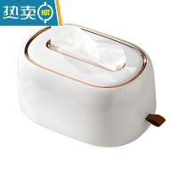 敬平纸巾盒抽纸盒家用客厅创意轻奢多功能收纳壁挂式弹簧餐巾纸盒 白金色2个装 桌面壁挂两用