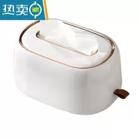 敬平纸巾盒抽纸盒家用客厅创意轻奢多功能收纳壁挂式弹簧餐巾纸盒 白金色2个装 桌面壁挂两用