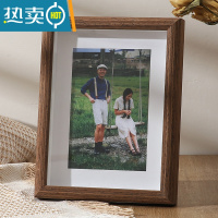 敬平照片打印加相框实木六7寸挂墙定制来图定做冲洗相册8立体中空摆台 胡桃色+洗照片 6寸[内框10.3x15.3cm]摆