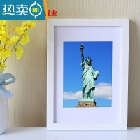 敬平实木相框挂墙16寸20寸24海报8K开4k拼图框架A3定制儿童装裱画框a4 白色 A3[可放29.7*42厘米]