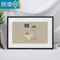 敬平简约细窄边铝合金画框装裱相框挂墙a4开8kA3卡纸海报拼图框架定制 006圆面黑色 4K[内框38*53]厘米挂墙