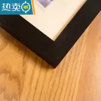 敬平diy相框挂墙拍立得打印洗照片情侣定制拼图生日礼物实木框架摆台 黑色实木 相框[33*43cm]+30张3寸照片+精
