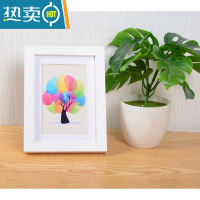 敬平实木相框小摆台挂墙儿童七7寸5 6 8 10 A4 16寸创意木质照片画框 白色 A4寸挂摆2用(横竖通用)