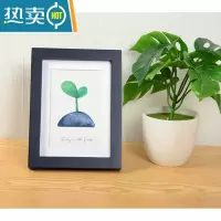 敬平实木相框小摆台挂墙儿童七7寸5 6 8 10 A4 16寸创意木质照片画框 黑色 A4寸挂摆2用(横竖通用)