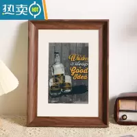 敬平复古画框装裱木质相框挂墙四4k8k八开水彩素描a3a4纸油画框架18寸 咖啡色 14寸[可放28*35.4厘米]挂墙