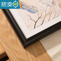 敬平实木大相框装裱画框定制任意尺寸挂墙16寸24寸284K拼图框外框素描 黑木色 海报24寸[40.4*60.6厘米]挂