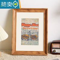 敬平复古画框装裱木质相框挂墙四4k8k八开水彩素描a3a4纸油画框架18寸 木纹色 18寸[可放35.5*45.5厘米]