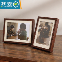敬平铝合金相框挂墙七定制6寸洗照片做成照片框7框架8相片八摆台摆件 深胡桃色-洗照片 其他尺寸定制请联系客服