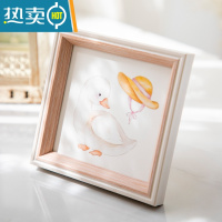 敬平简约北欧正方形洗照片做成相框摆台6寸7寸8寸10 照片框相片油画棒 樱花粉 6寸[挂摆两用]内径10.2*15.2