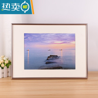 敬平简约窄边铝合金画框装裱8k4开A2海报外框定制A3相框挂墙拼图框架 圆弧面702玫瑰金 (60*80cm)送无痕墙钉