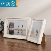 敬平铝合金相框挂墙七定制6寸洗照片做成照片框7框架8相片八摆台摆件 白色-洗照片 8寸[内径15.2*20.3]厘米摆挂