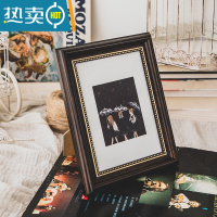 敬平相框摆台美式复古6寸7寸8寸画框挂墙油画棒框照片打印加定制框架 复古咖啡 8寸[挂摆两用]内径15.2*20.3