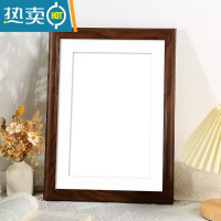 敬平创意diy相框装裱挂墙a3A4画框8寸10字画书法8k空白外框定制相框架 945-咖啡色 6寸摆挂[可放10.0*1