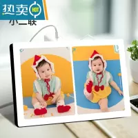 敬平水晶摆台定制婚纱照儿童相册创意洗照片做成宫格相框简约情侣宝宝 18✖27厘米[简约二联] [简约.创意.超大尺寸]