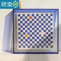敬平亚克力透明画框洗照片做成相框摆台海报装裱挂墙创意摆件托盘收纳 布里思托蓝-高透3mm+可摆可挂 外框55*55cm