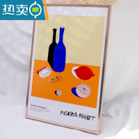 敬平铝合金画框定制海报框创意任意尺寸相框挂墙简约外框装裱框架定做 玫瑰金 A4[21*29.7厘米]摆挂两用