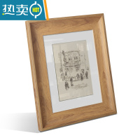 敬平欧式创意小相框摆台挂墙6 7 8 10寸5七寸六 A4洗照片做成相框摆件 柚木色 8寸摆台[15.2*20.3cm]